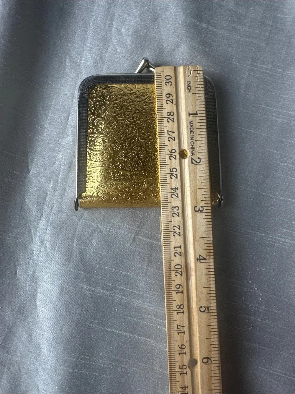 Vintage Gold Colored Compact Mirror